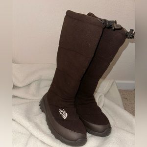 The North Face Heat Seeker Fleece Boots Brown 200 Grams Insulation Womens Size 9